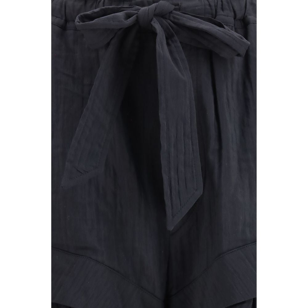 Marant Etoile Black Viscose Bermuda Shorts