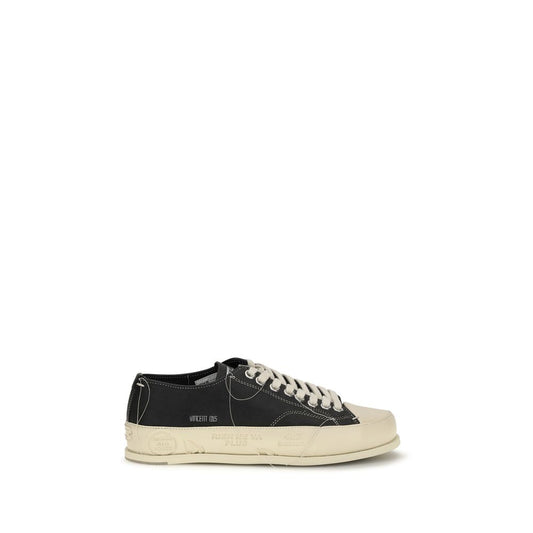 Premiata Black Calf Leather Bos Taurus Low Top Sneakers