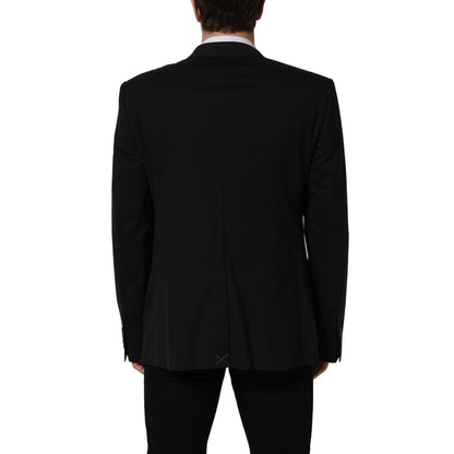 Dolce & Gabbana Black Wool Single Breasted Blazer Jacket