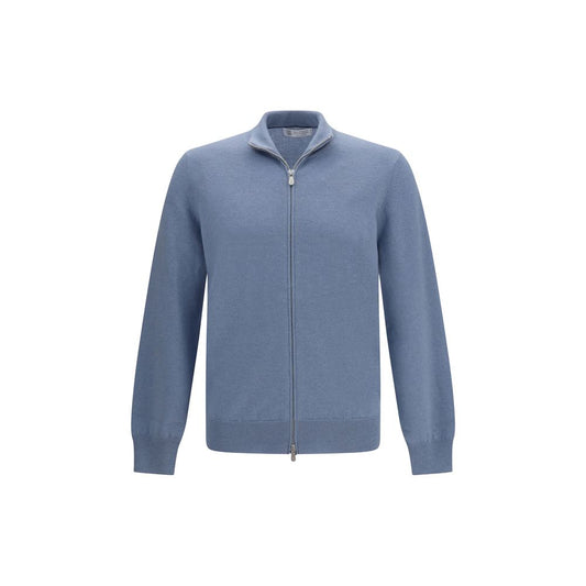 Brunello Cucinelli Blue Cashmere Cardigan