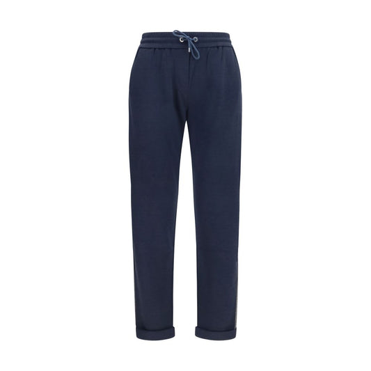 Brunello Cucinelli Blue Polyamide Casual Pants