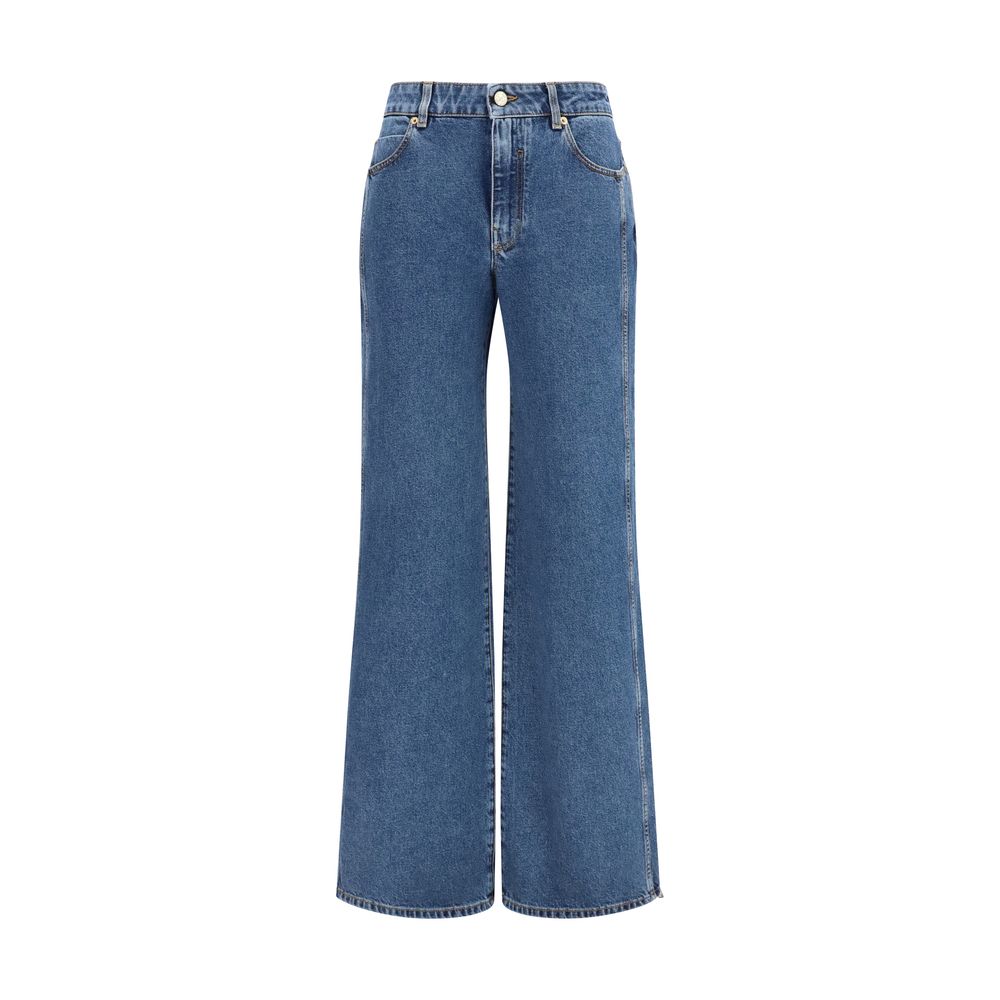 Balmain Blue Cotton Jeans Denim