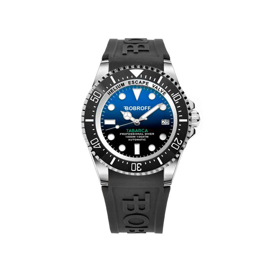 Bobroff Black Rubber Sport Watch