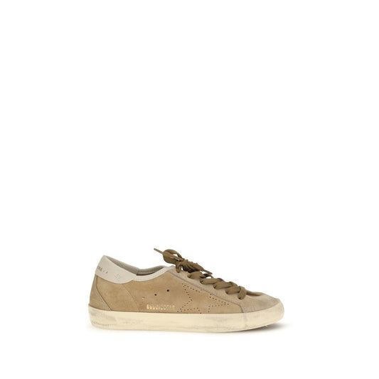 Golden Goose Beige Calf Leather Bos Taurus Low Top Sneakers