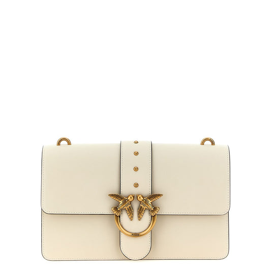 PINKO White Goatskin Crossbody Bag