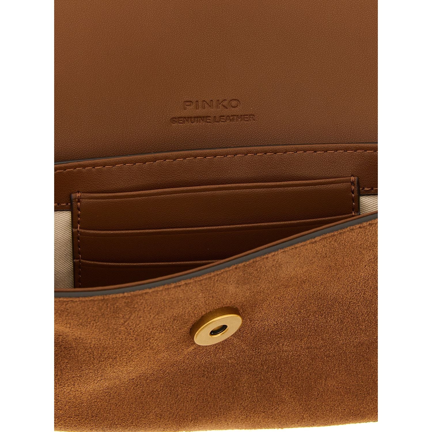 PINKO Brown Cowhide Shoulder Bag