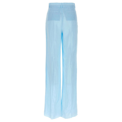Sportmax Blue Viscose Casual Pants