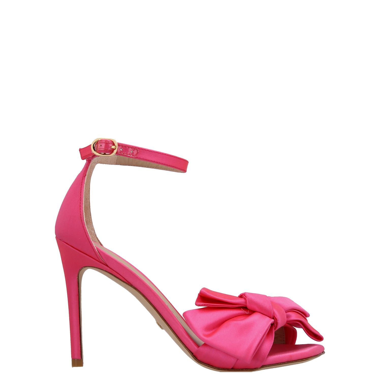 Stuart Weitzman Fuchsia Satin Stiletto Heel Sandals
