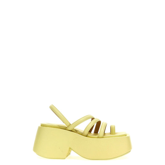 Marsell Bicolor Calfskin Stiletto Heel Sandals