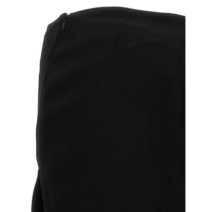 Ann Demeulemeester Black Lamb Leather Mini Skirt