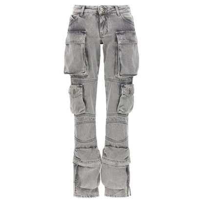 The Attico Gray Cotton Cargo Pants
