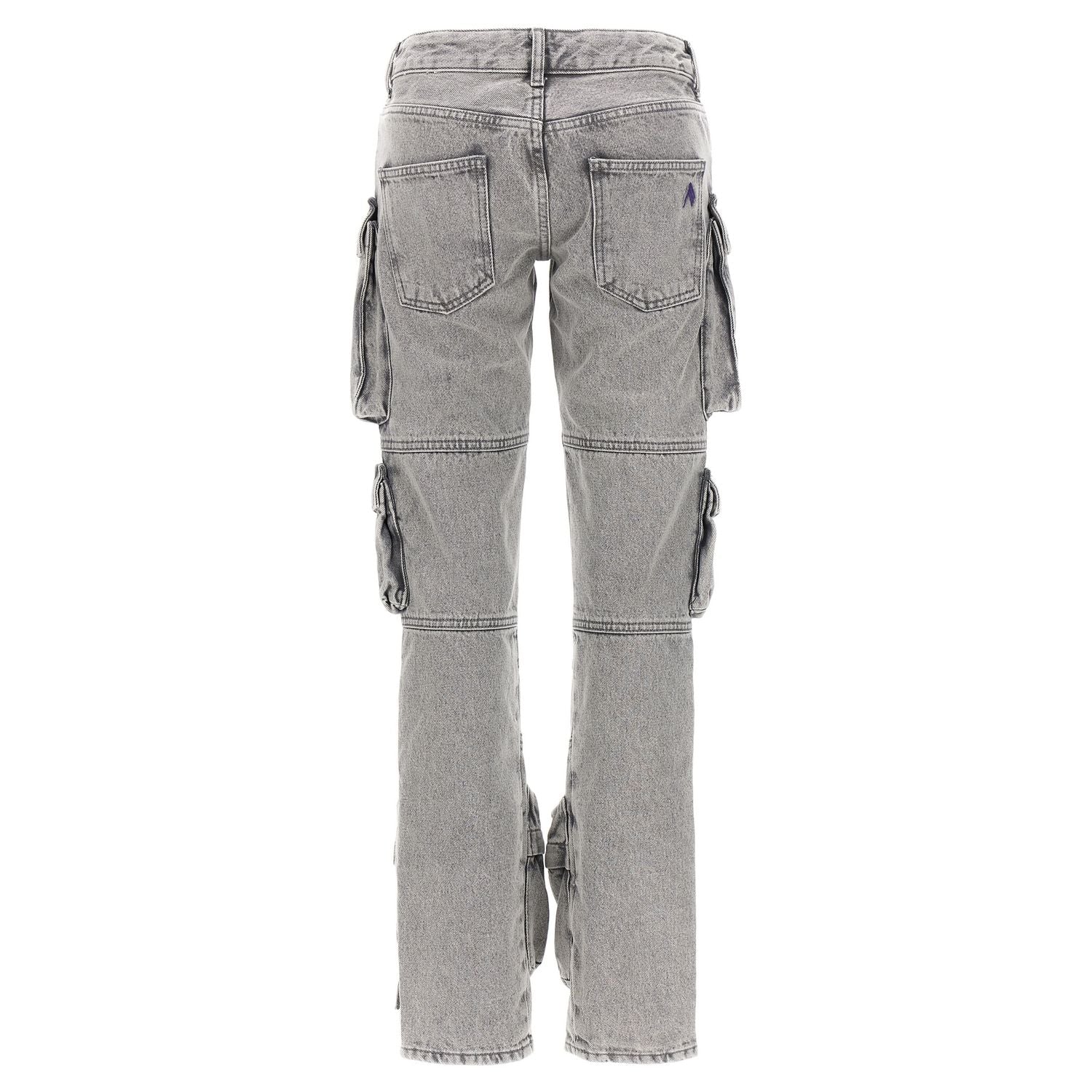 The Attico Gray Cotton Cargo Pants