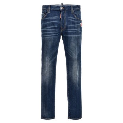 Dsquared² Blue Cotton Relaxed Fit Jeans