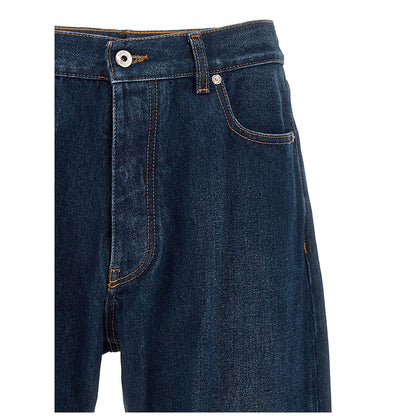 Off-White Blue Cotton Jeans Denim