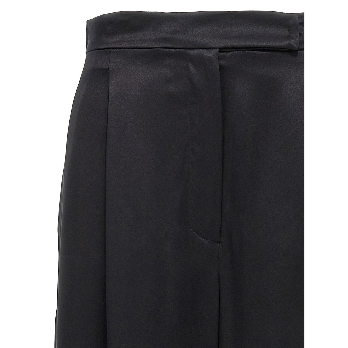 Max Mara Black Silk Casual Pants