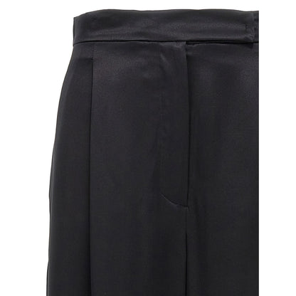 Max Mara Black Silk Casual Pants