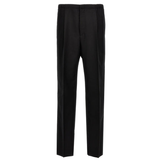 Fendi Black Virgin Wool Dress Pants