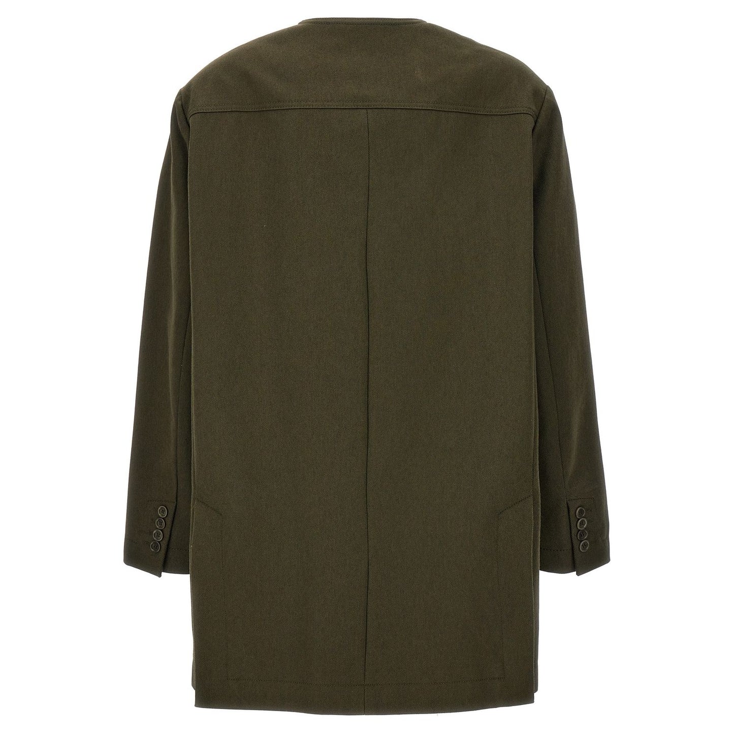 Max Mara Bicolor Cotton Full-Length Jacket