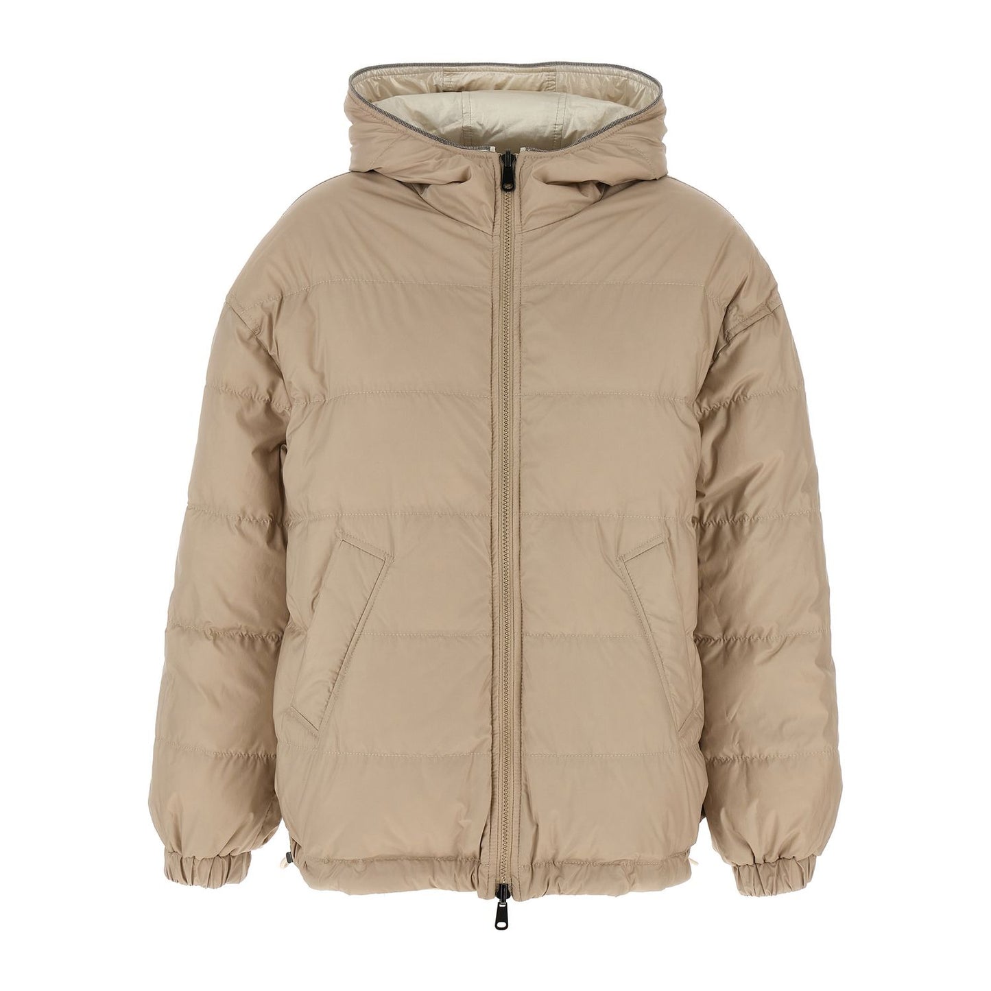 Brunello Cucinelli Beige Polyester Full-Length Jacket