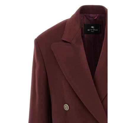 Etro Bordeaux Wool Blazer