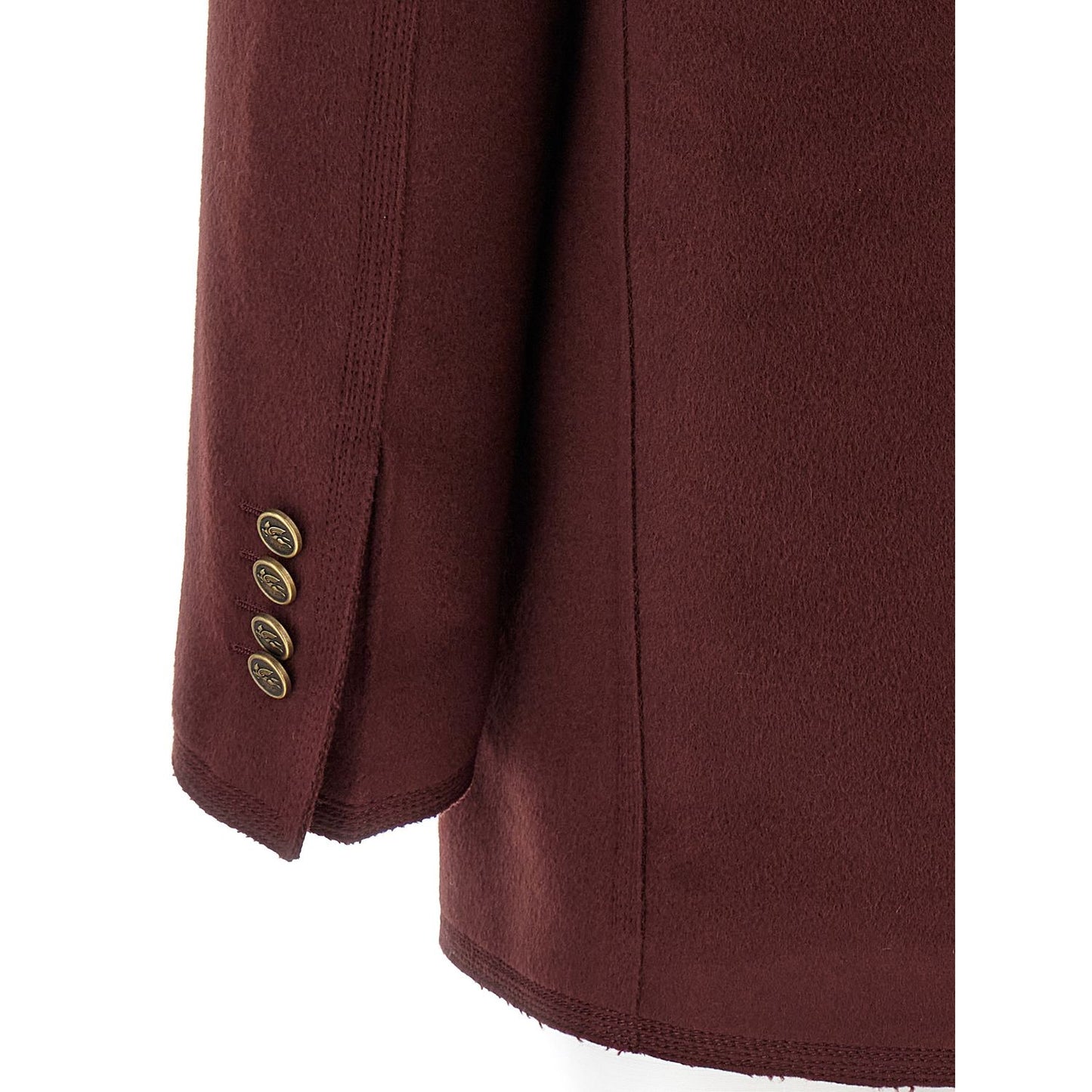 Etro Bordeaux Wool Blazer