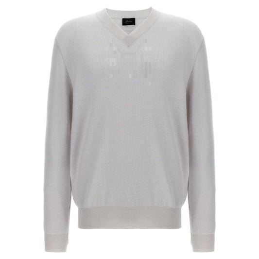 Brioni White Cashmere Cardigan