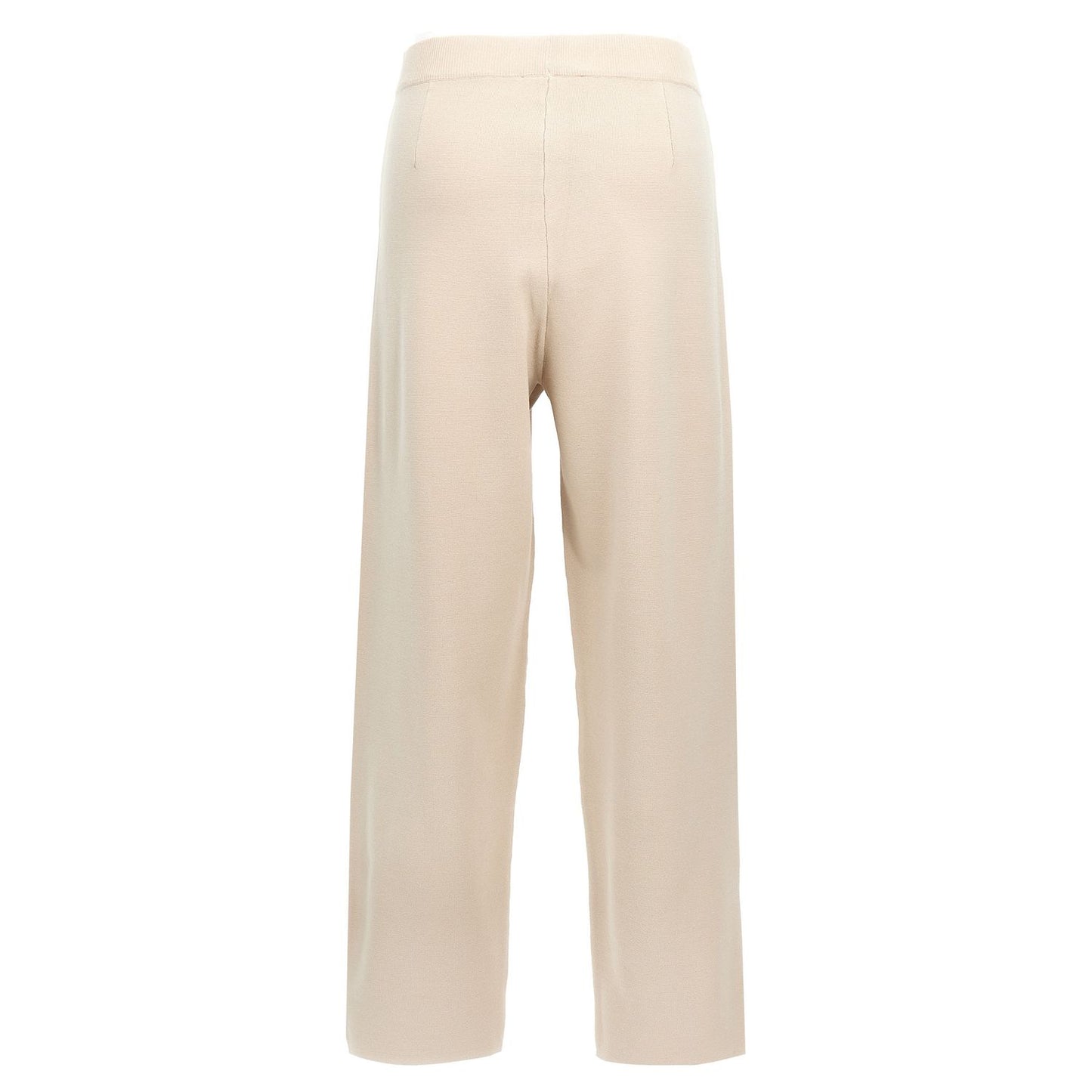 Max Mara Beige Viscose Casual Pants
