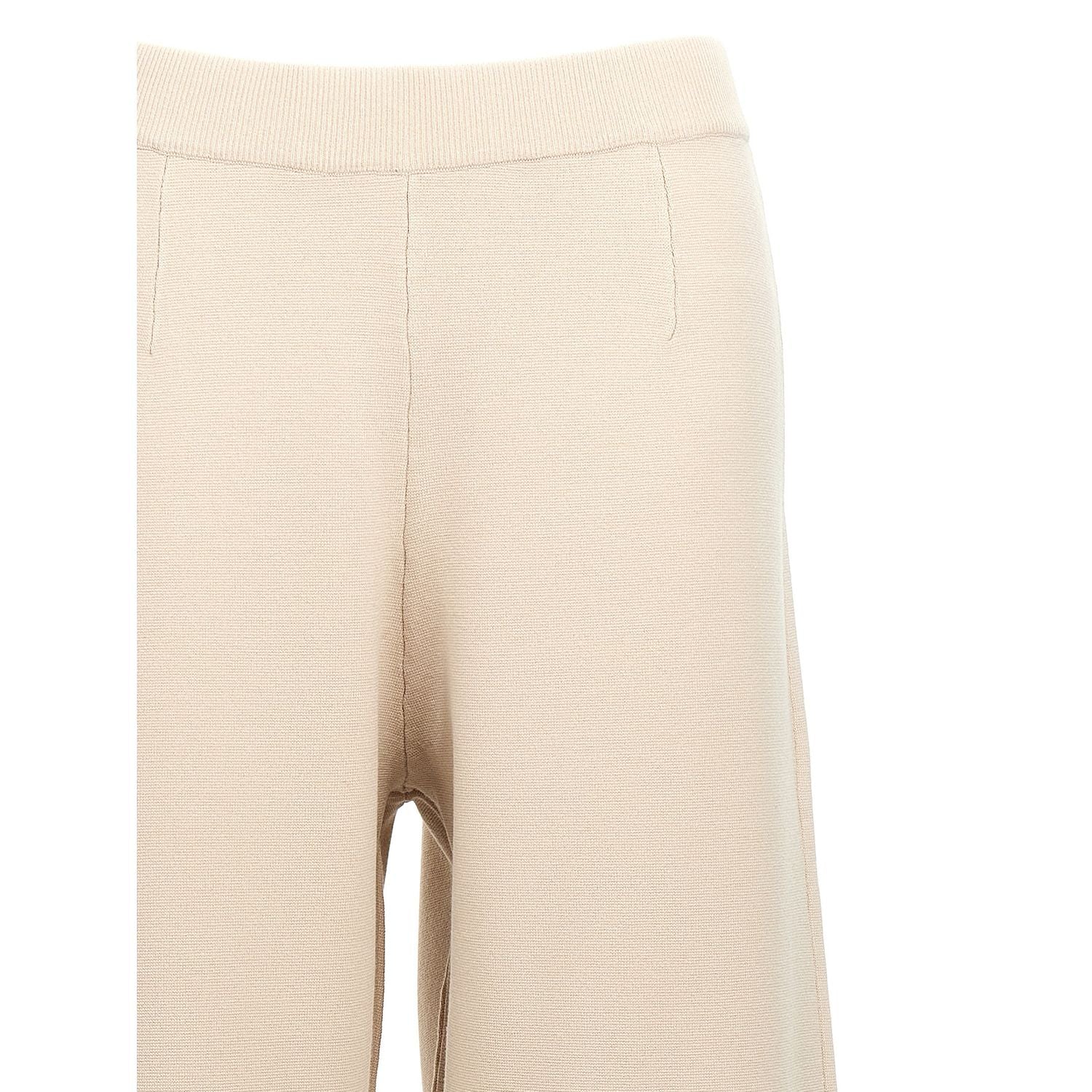 Max Mara Beige Viscose Casual Pants