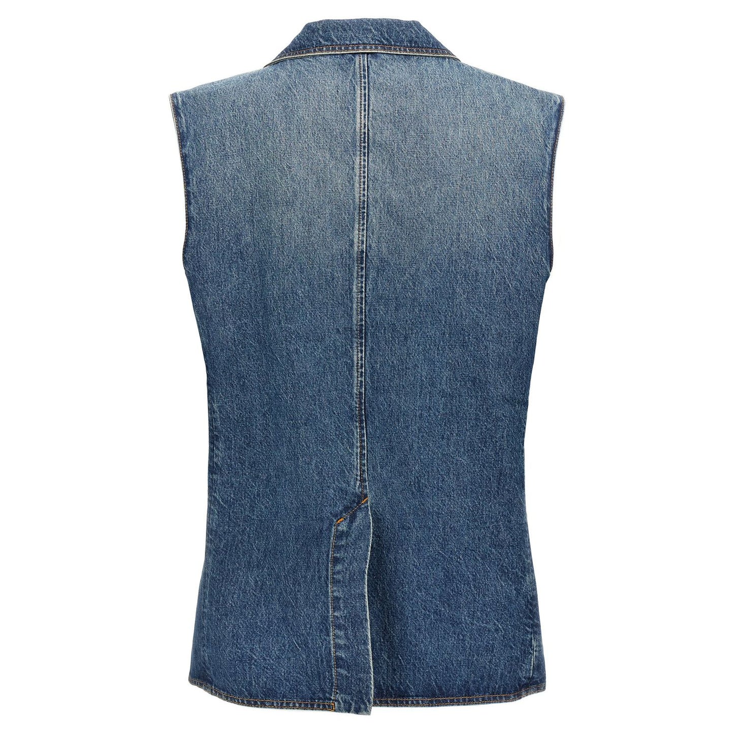 Coperni Blue Cotton Sleeveless Jacket