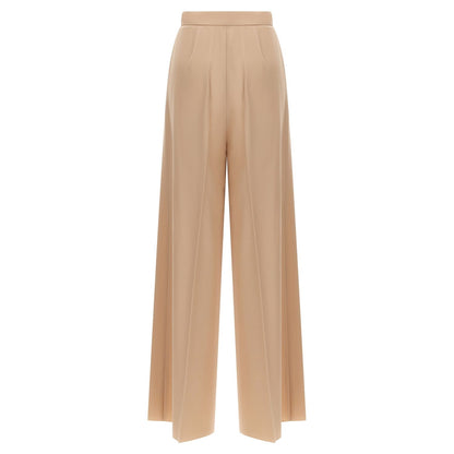 Max Mara Beige Virgin Wool Casual Pants