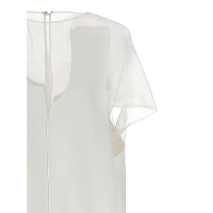 Khaite White Polyester Short Dress