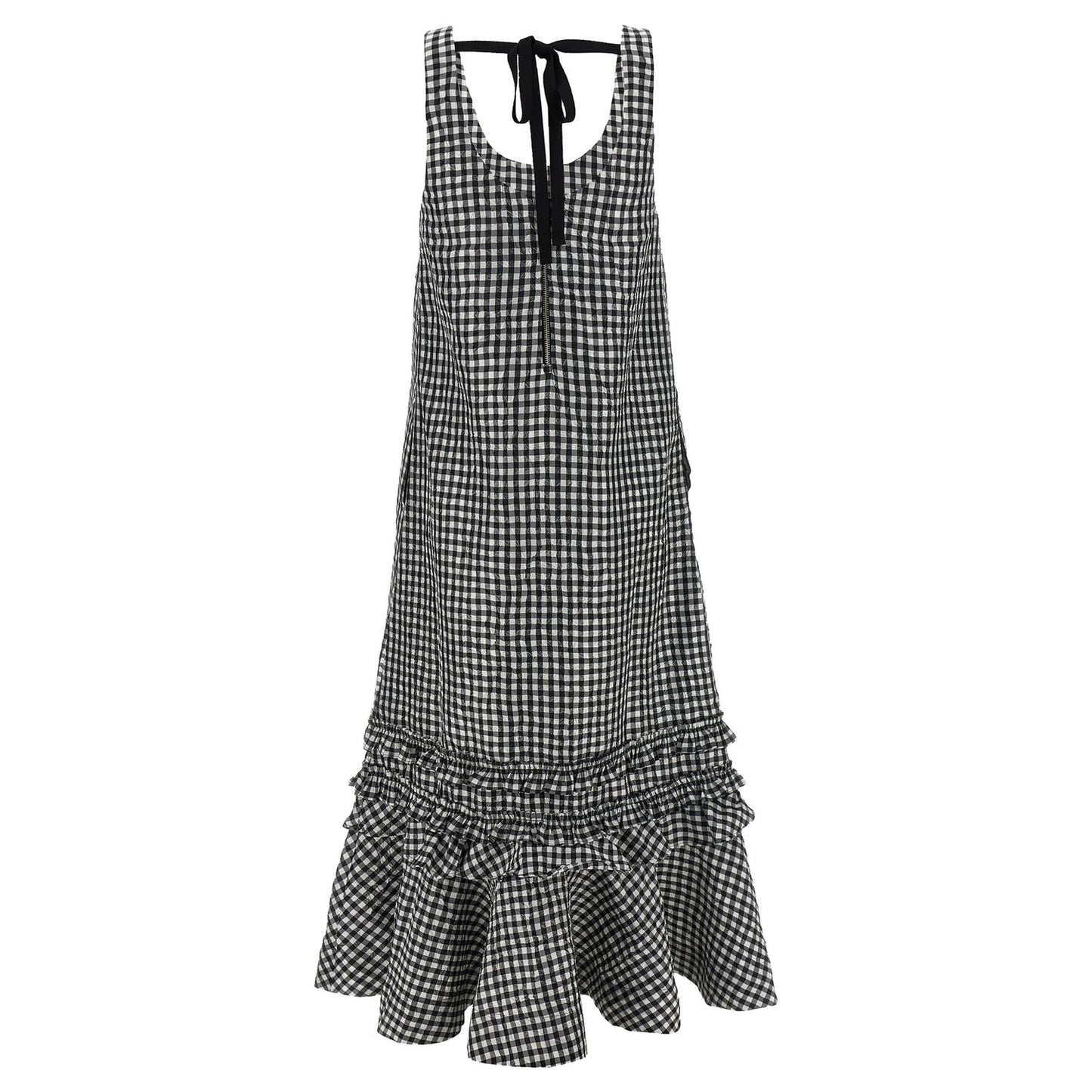Ganni Black Polyester Midi Dress