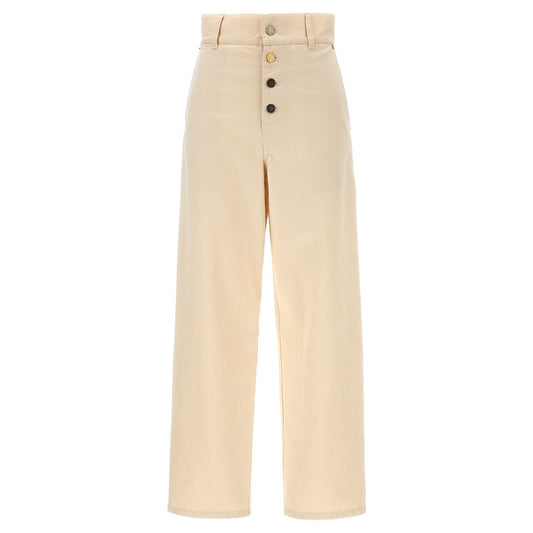 Moschino Beige Cotton Casual Pants