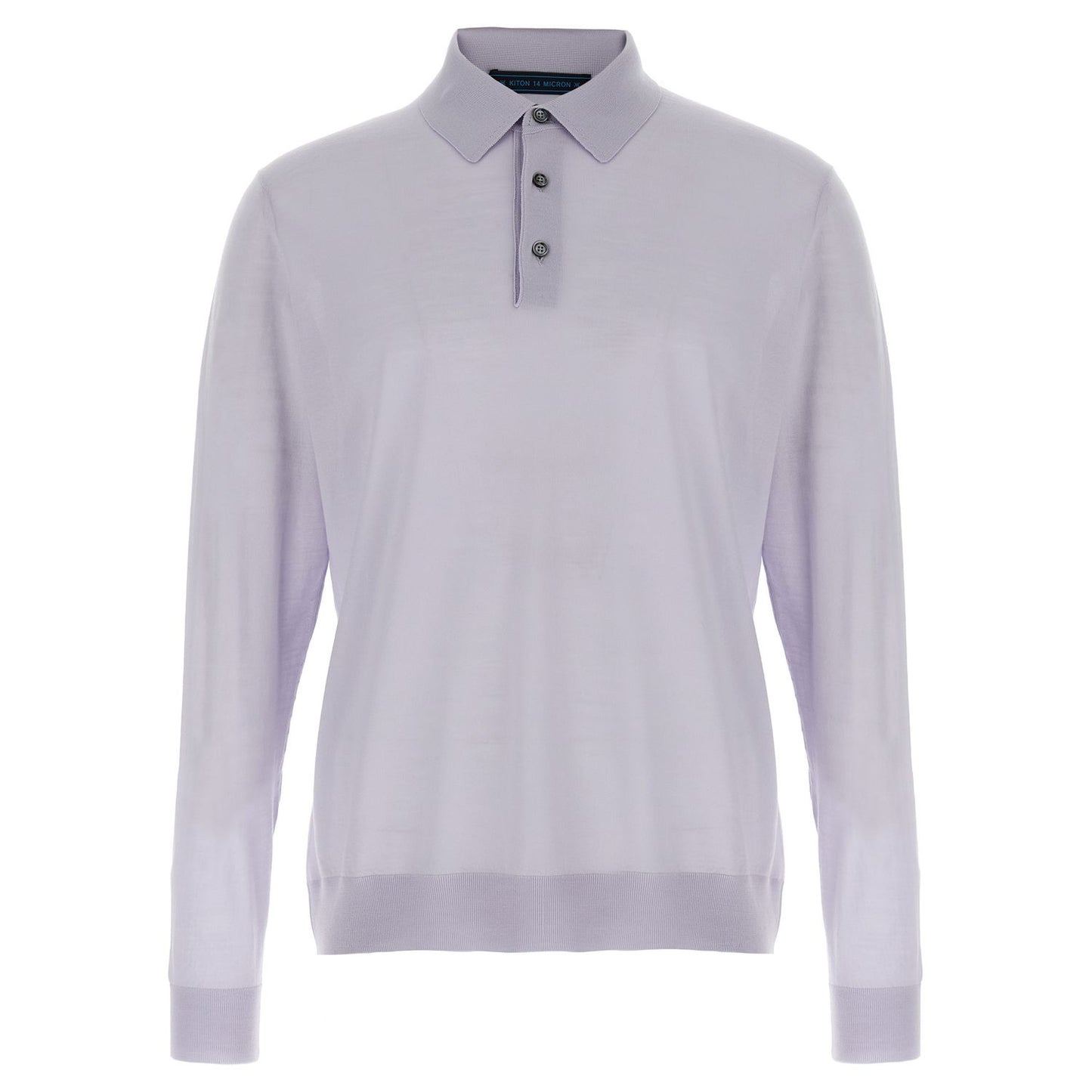 Kiton Blue Wool Polo Shirt