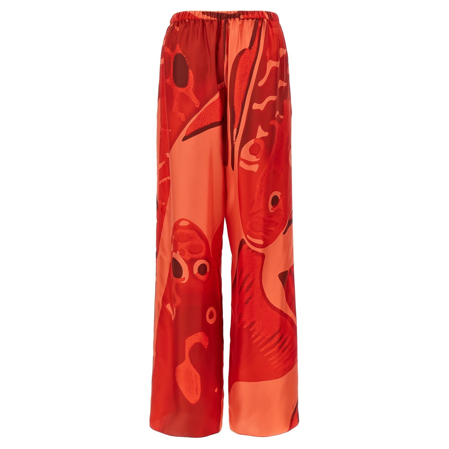 Ferragamo Multicolor Silk Casual Pants