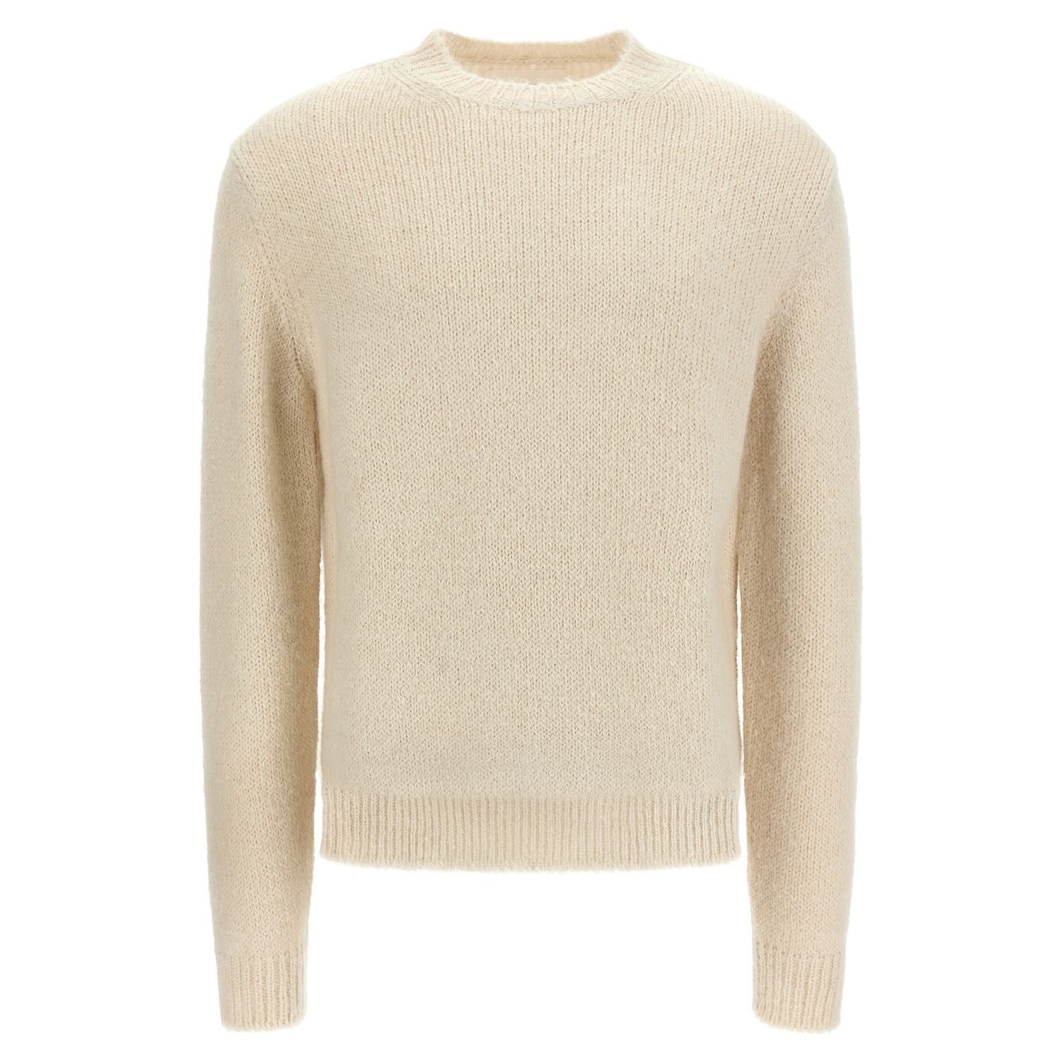 Jil Sander White Alpaca Leather Cardigan