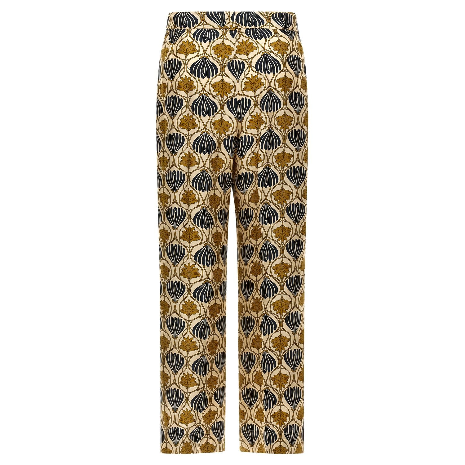 Max Mara Bicolor Silk Casual Pants
