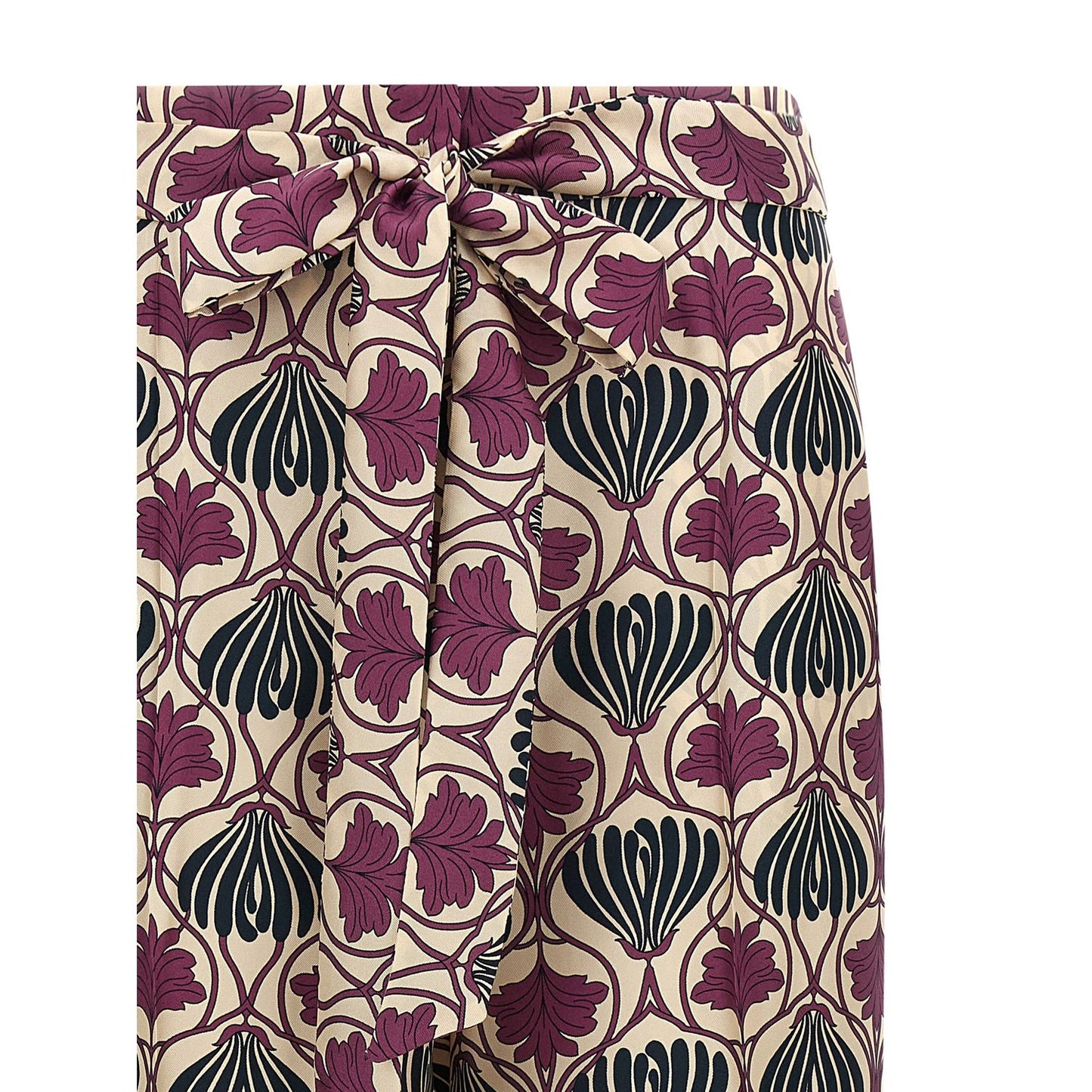 Max Mara Purple Silk Casual Pants