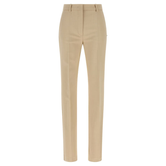 Sportmax Beige Viscose Dress Pants