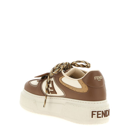 Fendi Multicolor Calfskin Platform Sneakers