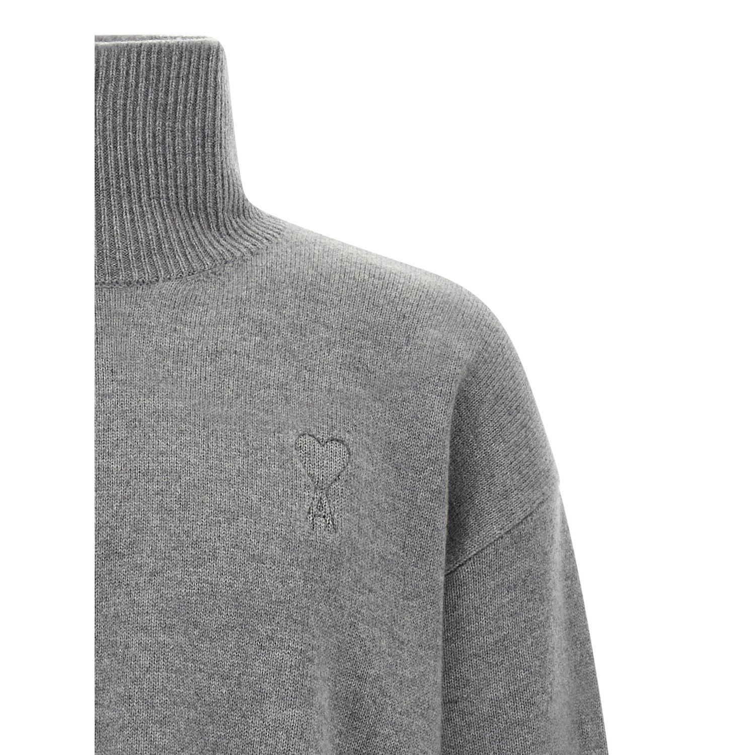 Ami Paris Gray Wool Cardigan