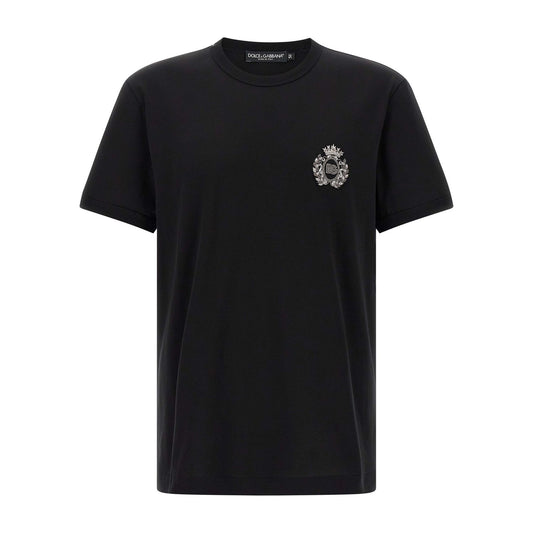 Dolce & Gabbana Black Cotton T-Shirt