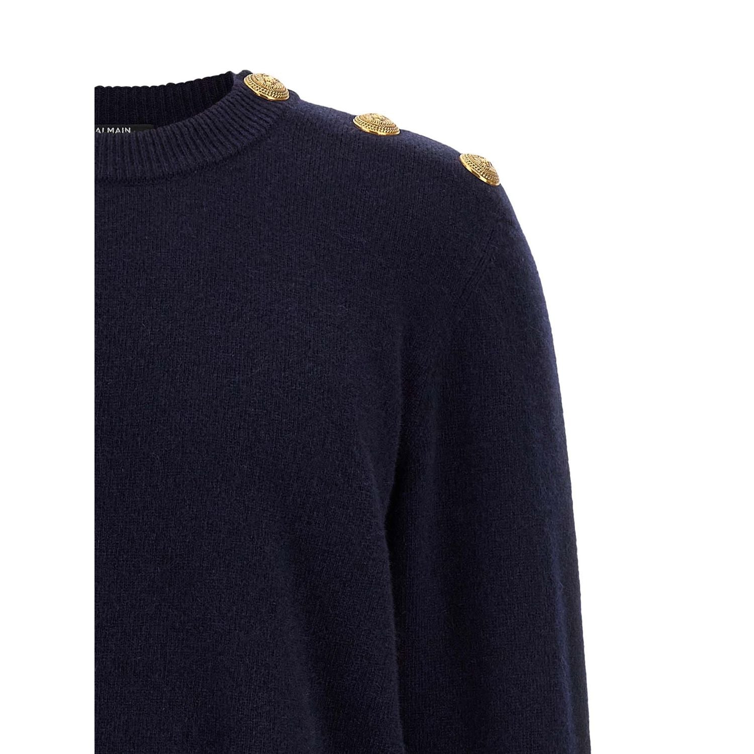 Balmain Blue Cashmere Cardigan