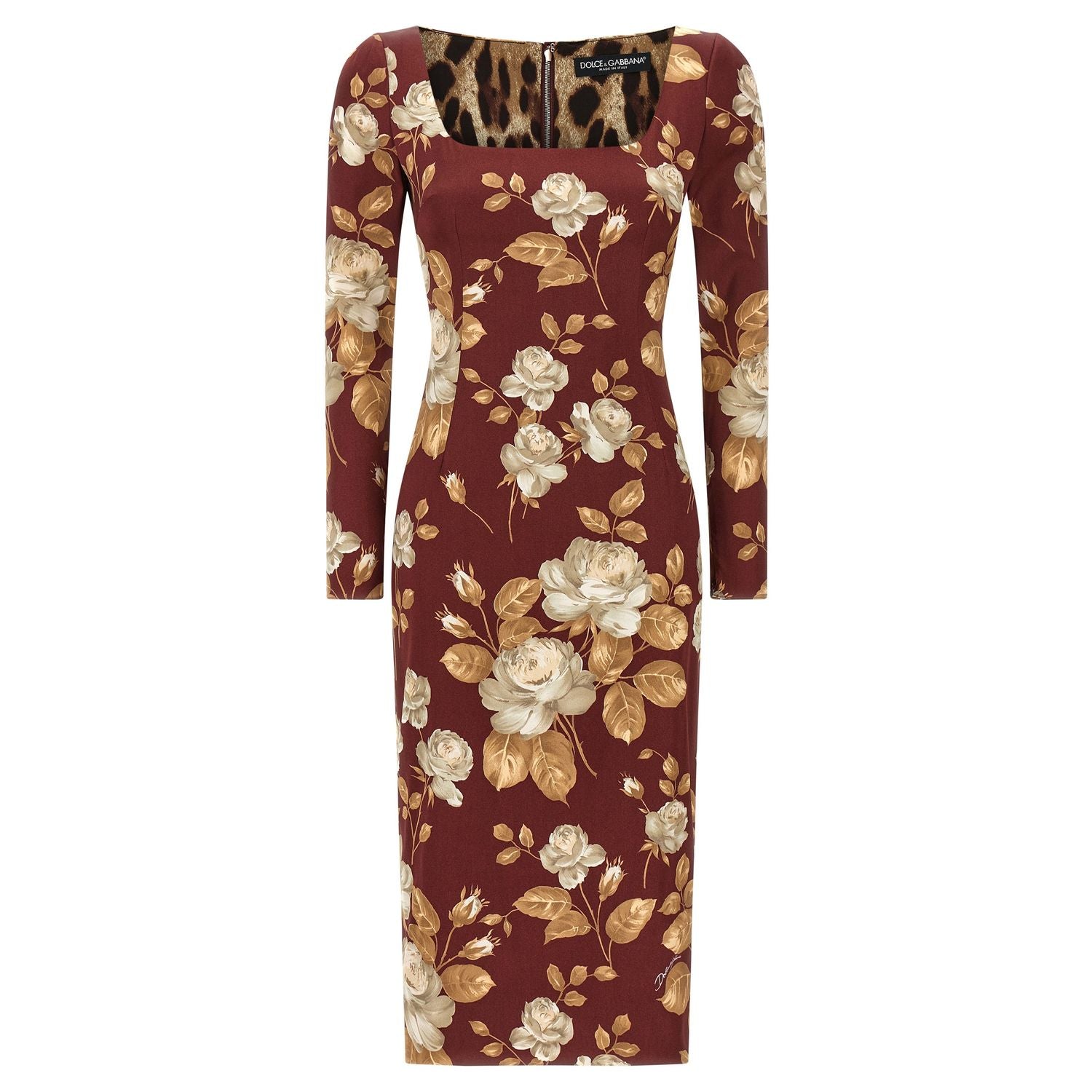 Dolce & Gabbana Multicolor Elastane Midi Dress