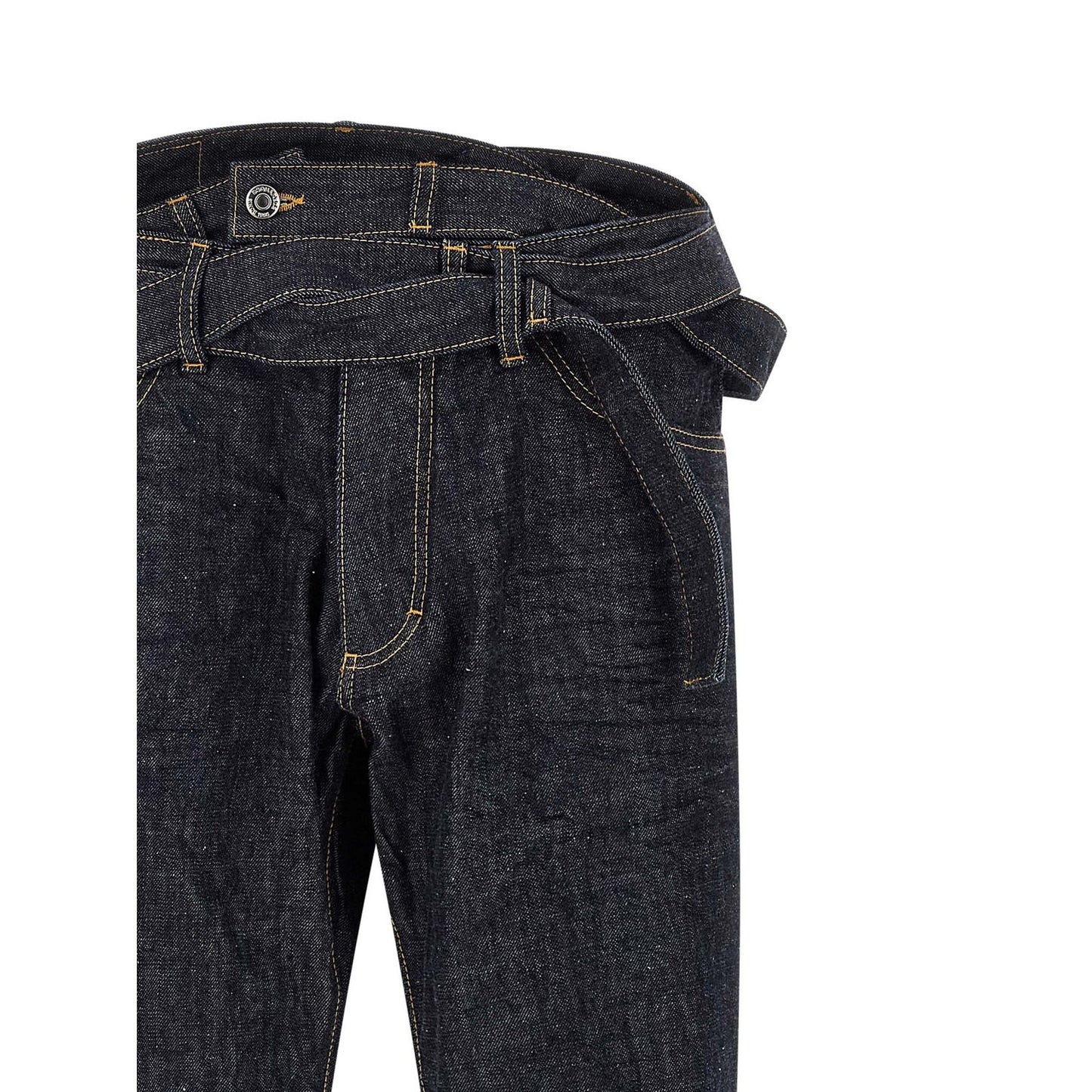 Dsquared² Blue Cotton Straight-Leg Jeans