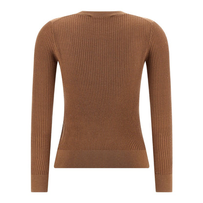 Max Mara Beige Silk Cardigan