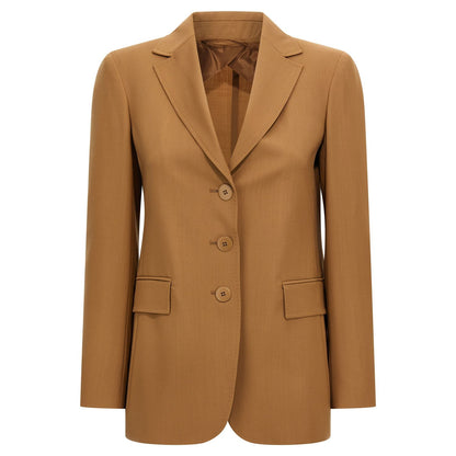 Max Mara Brown Virgin Wool Blazer