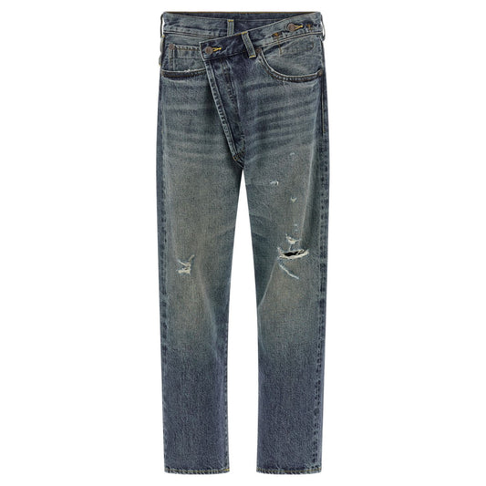 R13 Blue Cotton Straight-Leg Jeans