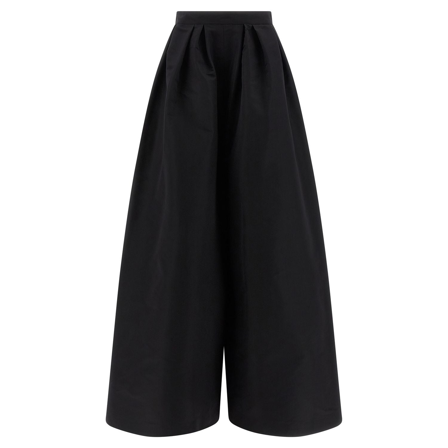 Carolina Herrera Black Silk Casual Pants