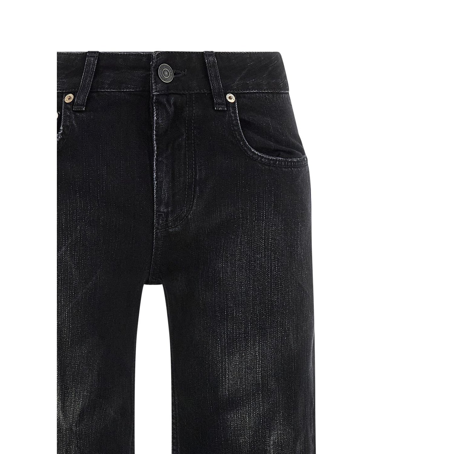 Balenciaga Black Cotton Flared Jeans